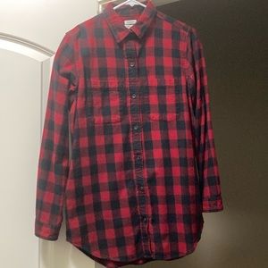 Women’s LL Bean Long Sleeve Relaxed Fit Flannel Tunic